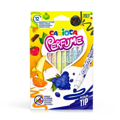 Mey İthalat®  Kokulu Keçeli Boya Kalemi 12li