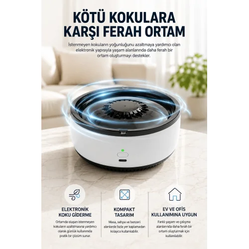 Mey İthalat® Küllük Duman Giderici Temizlenebilir Elektronik Pilli
