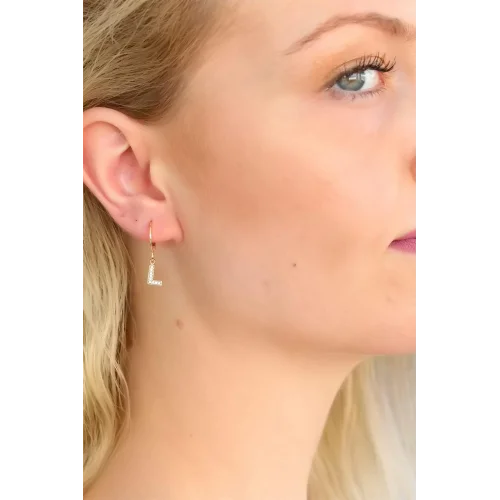 Mey İthalat® L Harf Bayan Küpe