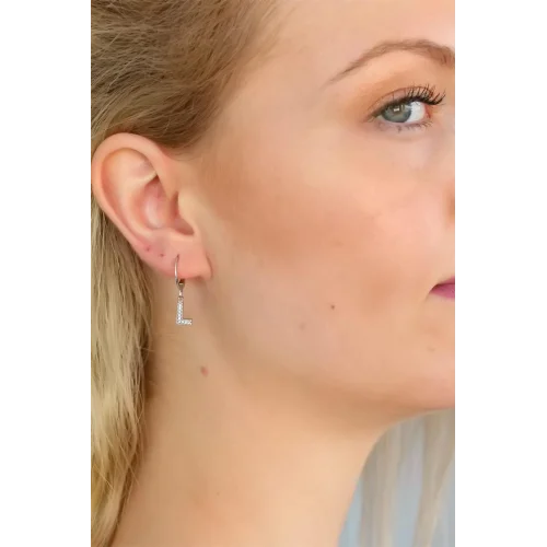 Mey İthalat® L Harf Bayan Küpe