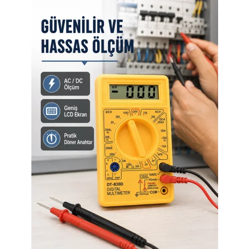 Mey İthalat® LCD Ekranlı Dijital Ölçü Aleti Ev ve Atölye Kullanımı Yeni Nesil