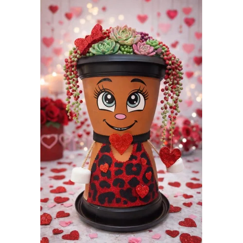 Mey İthalat® LEO Hanım Dekoratif Saksı 1,7 Litre