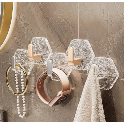 Mey İthalat® Lüks 5’li Duvar Askısı Banyo Mutfak İçin Havlu  Askılık