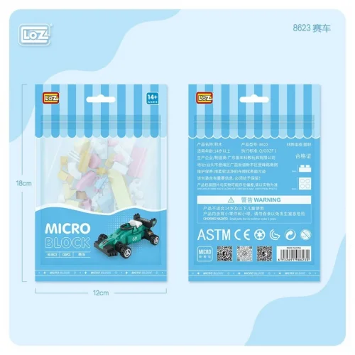 Mey İthalat®  LZ8623 LOZ Araba Blok Seti Mini Poşet -Vagon life