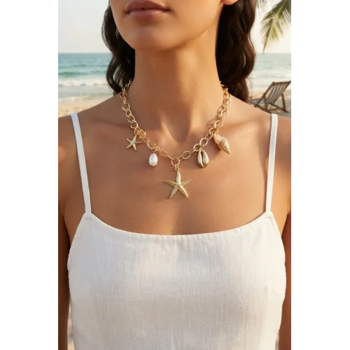 Mey İthalat® Maris Deniz Yıldızı Charm Kolye
