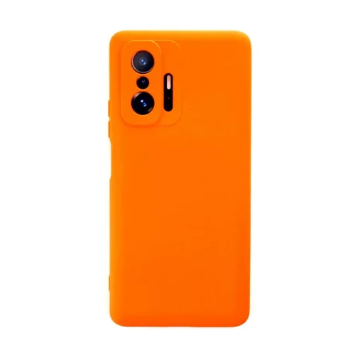 Mey İthalat®   Mi 11T Pro Kılıf Nano içi Kadife Silikon - Turuncu