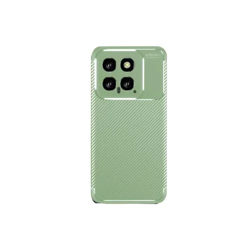 Mey İthalat®   Mi 14T Kılıf Auto Focus Karbon Kapak - Su Yeşili