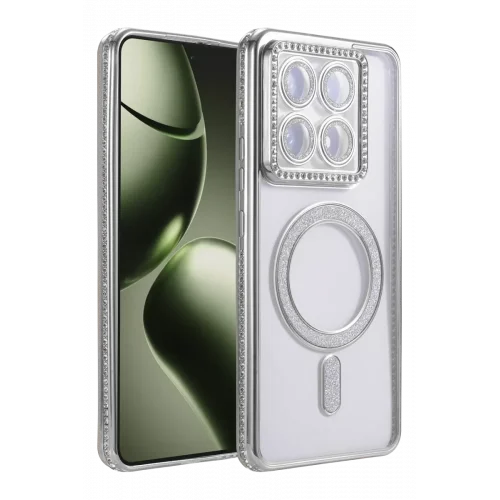 Mey İthalat®   Mi 14T Pro Joke Simli Magneticsafe Kılıf - Gümüş