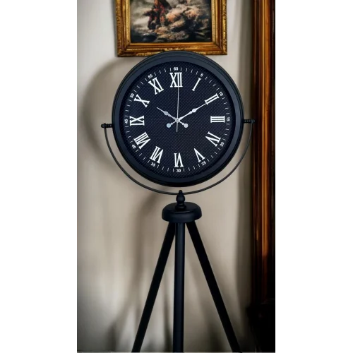 Mey İthalat® Midnight Black Tripod Ayaklı Saat