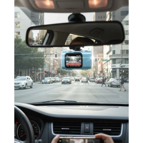 Mey İthalat® Mini Araç İçi Kamera Sürekli Kayıt Geniş Açılı