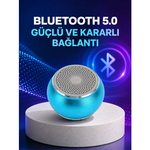 Mey İthalat® Mini Bluetooth Speaker | Uzun Pil Ömrü, Şık ve Hafif Tasarım Yeni Nesil