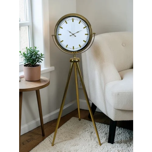 Mey İthalat® Modern Gold Tripod Ayaklı Saat