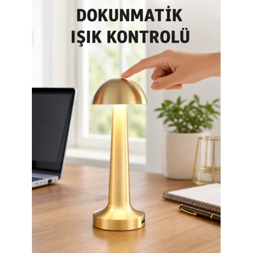 Mey İthalat® Modern Tasarım Şarjlı Masa Lambası – 1800 mAh Batarya Yeni Nesil