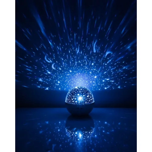 Mey İthalat® Müzikli Yıldız Yansıtmalı Dekoratif Gece Lambası