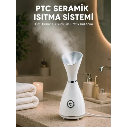 Mey İthalat® Nano İyonik Cilt Bakım Buhar Makinesi PTC Isıtma Sistemli