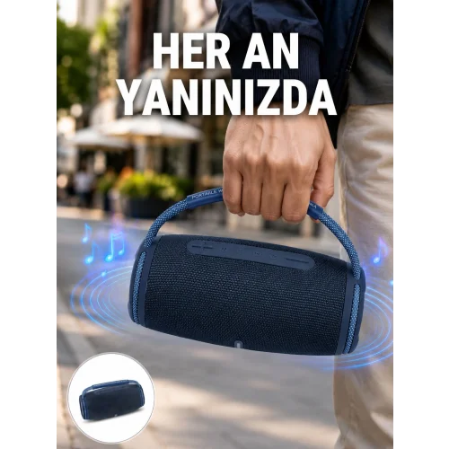 Mey İthalat® Net Stereo Ses Sunan IPX5 Su Geçirmez Bluetooth Hoparlör Yeni Nesil