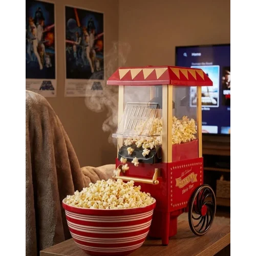 Mey İthalat® Nostaljik Tasarımlı Yağsız Mısır Patlatma Makinesi