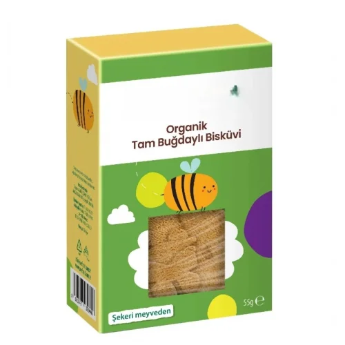 Mey İthalat® Organik Tam Buğdaylı Bisküvi 55gr
