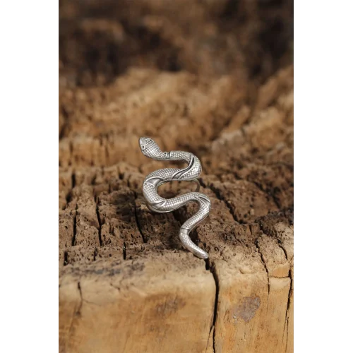 Mey İthalat® Otantik Yılan Tasarımlı Ayarlamalı Kadın Yüzük