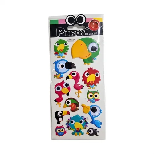 Mey İthalat® Oynar Gözlü Stickers Papağanlar