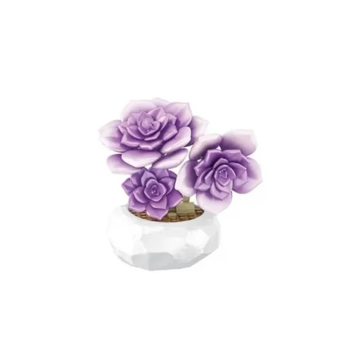 Mey İthalat® P657061 MOR SUKULENT MODEL 76 PARÇA BLOCK OYUNCAK