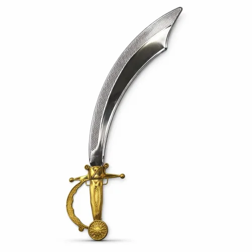 Mey İthalat® Parlak Metal Görünümlü Plastik Korsan Kılıcı 45 cm