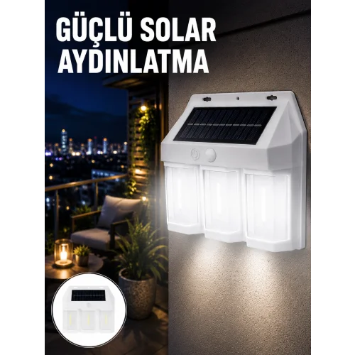 Mey İthalat® PIR Sensörlü Solar Lamba – Otomatik Şarj ve Gece Aydınlatma Yeni Nesil