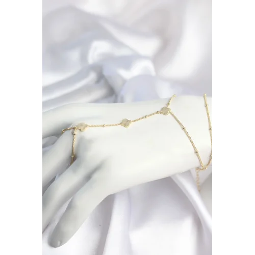 Mey İthalat® Pirinç Gold Renk Yonca Model Kadın Şahmeran