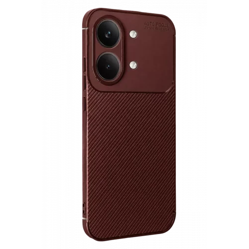 Mey İthalat®   Poco X8 Pro Max Auto Focus Karbon Kapak - Bordo