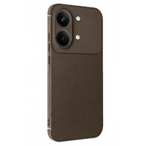 Mey İthalat®   Poco X8 Pro Max Auto Focus Karbon Kapak - Kahverengi