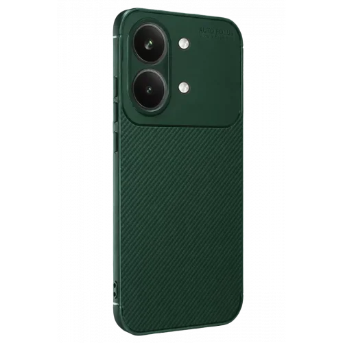 Mey İthalat®   Poco X8 Pro Max Auto Focus Karbon Kapak - Koyu Yeşil
