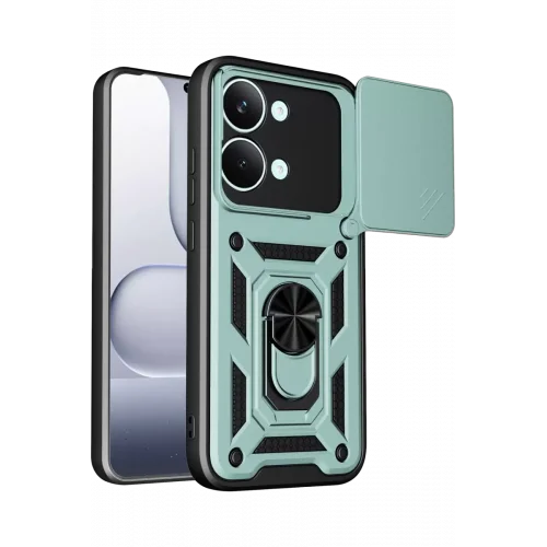 Mey İthalat®   Poco X8 Pro Max Pars Lens Yüzüklü Silikon - Yeşil