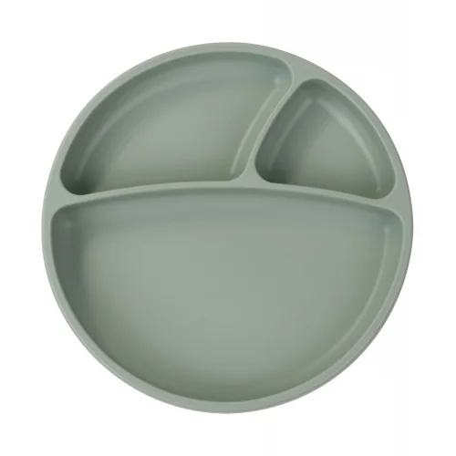Mey İthalat®   Porsiyon Vakum Tabanlı Silikon Tabak River Green