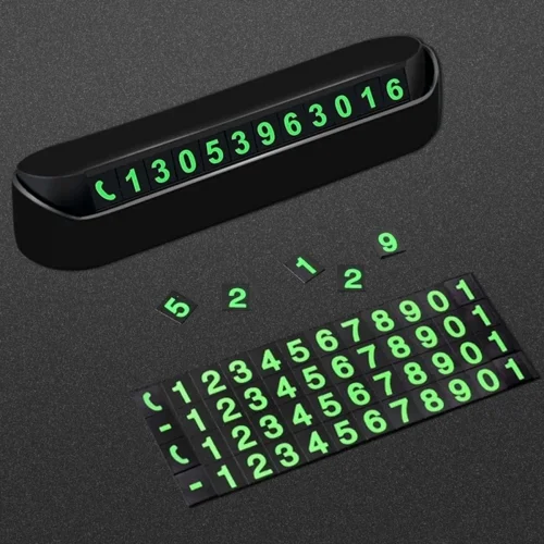 Mey İthalat® Pratik Fosforlu Telefon Numarası Yamzak İçin Araç İçi Oto Numaratör Numaralık