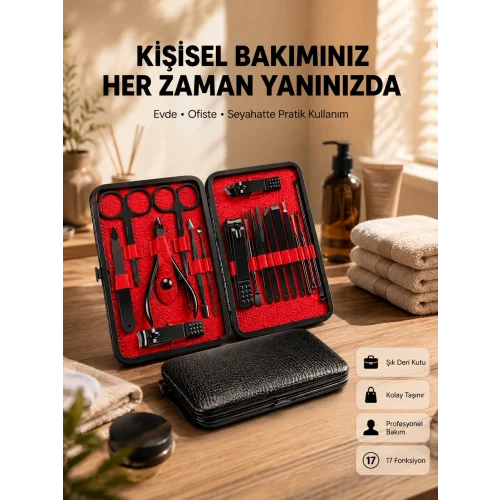 Mey İthalat® Profesyonel Paslanmaz Çelik Manikür & Pedikür Seti Yeni Nesil