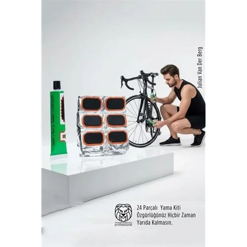 Mey İthalat® Profesyonel Seri: 24 Parçalı Yüksek Mukavemetli Bisiklet Lastik Onarım ve Yol Yardım Kiti