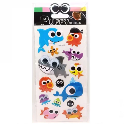Mey İthalat® Puffy Stickers Oynar Gözlü Şaşkın Balıklar