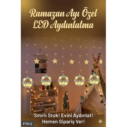 Mey İthalat® Ramazan Perde LED Işık 3 Metre