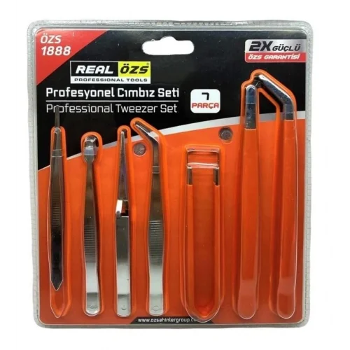 Mey İthalat® Real Özs 1888 Profesyonel Cımbız Seti 7 Parça