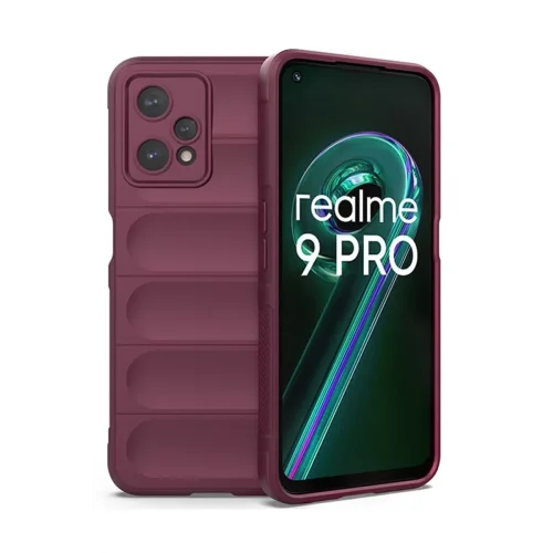 Mey İthalat®  Realme 9 Pro 5G Kılıf Optimum Silikon - Bordo