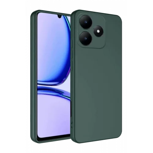 Mey İthalat®  Realme C61 Kılıf First Silikon - Koyu Yeşil