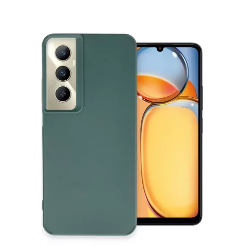 Mey İthalat® Realme C65 Kılıf Petro Silikon - Koyu Yeşil