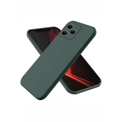 Mey İthalat®  Realme Note 50 4G Kılıf First Silikon - Koyu Yeşil