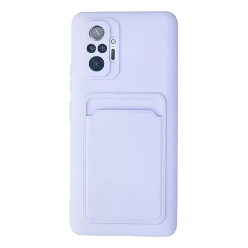 Mey İthalat® Redmi Note 10 Pro Kılıf Kelvin Kartvizitli Silikon - Lila