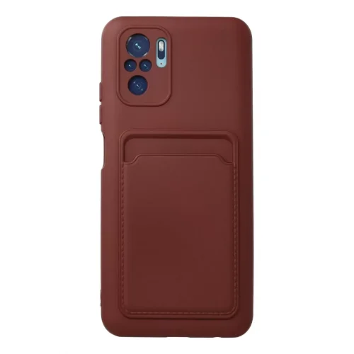 Mey İthalat® Redmi Note 10S Kılıf Kelvin Kartvizitli Silikon - Bordo