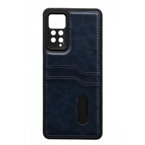 Mey İthalat® Redmi Note 12 Pro 4G Kılıf Sara Kartvizitli Deri Kılıf - Lacivert