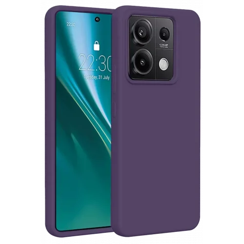 Mey İthalat®   Redmi Note 13 Pro 4G Kılıf First Silikon - Mor