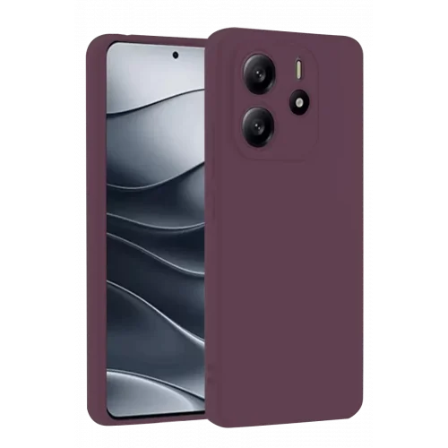 Mey İthalat®   Redmi Note 14 4G Kılıf First Silikon - Mürdüm