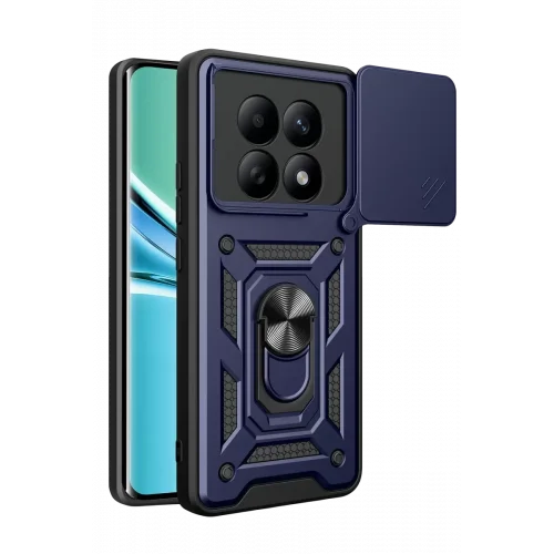 Mey İthalat®   Redmi Note 15 4G Pars Lens Yüzüklü Silikon - Lacivert