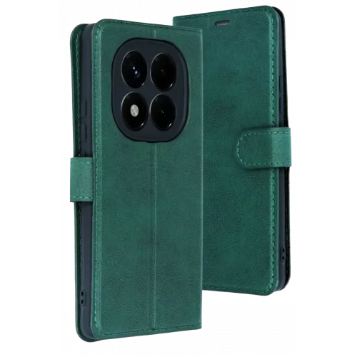 Mey İthalat®   Redmi Note 15 Pro 4G Trend S Plus Kapaklı Kılıf - Yeşil